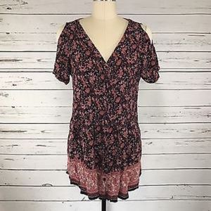 Urban Outfitters Staring At Stars Floral Button Up